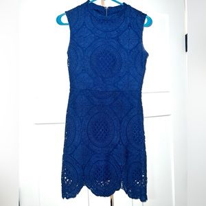 Navy blue crochet dress
